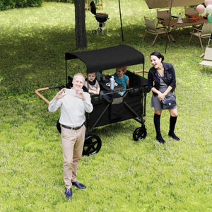 English Elm Wogan Four Seat Stroller with Reinforced Frame All Terrain Wheels and Safety Harness Black W1578P515534