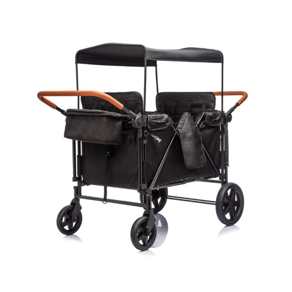 English Elm Wogan Four Seat Stroller with Reinforced Frame All Terrain Wheels and Safety Harness Black W1578P515534