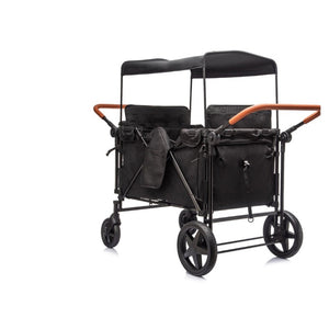 English Elm Wogan Four Seat Stroller with Reinforced Frame All Terrain Wheels and Safety Harness Black W1578P515534