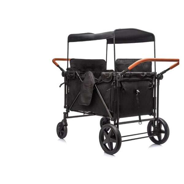 English Elm Wogan Four Seat Stroller with Reinforced Frame All Terrain Wheels and Safety Harness Black W1578P515534