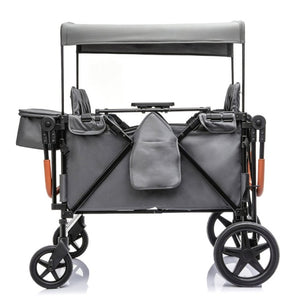 English Elm Wogan Four Seat Stroller with Reinforced Frame All Terrain Wheels and Safety Harness Gray W1578P515535