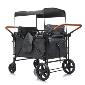 English Elm Wogan Four Seat Stroller with Reinforced Frame All Terrain Wheels and Safety Harness Gray W1578P515535