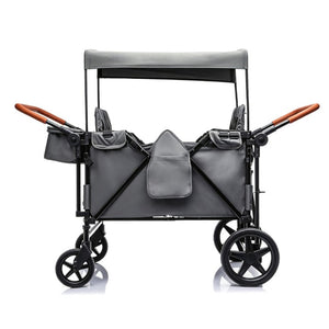 English Elm Wogan Four Seat Stroller with Reinforced Frame All Terrain Wheels and Safety Harness Gray W1578P515535