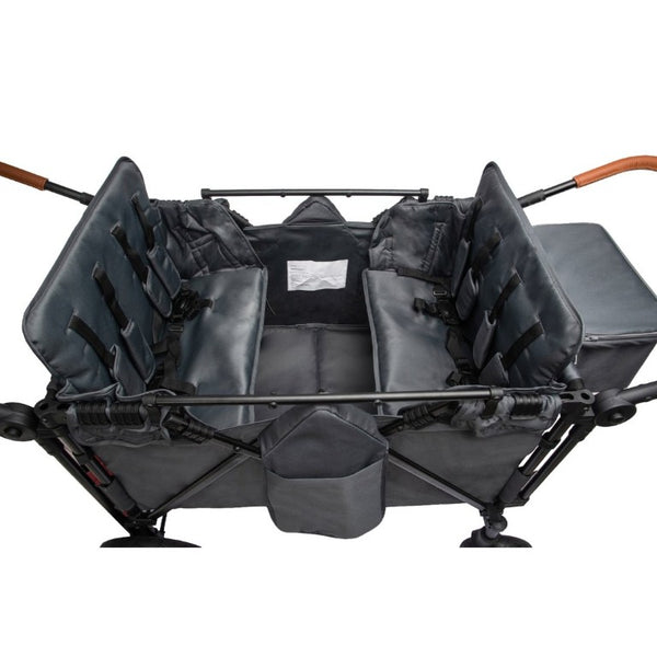 English Elm Wogan Four Seat Stroller with Reinforced Frame All Terrain Wheels and Safety Harness Gray W1578P515535