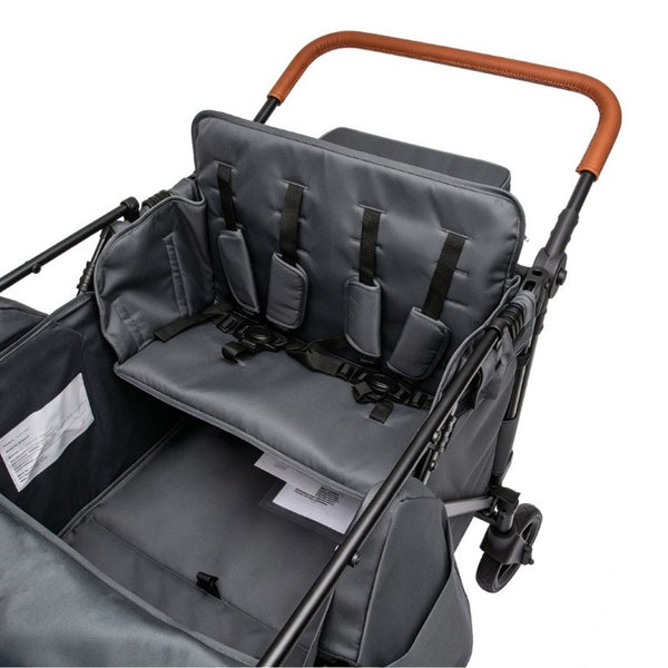 English Elm Wogan Four Seat Stroller with Reinforced Frame All Terrain Wheels and Safety Harness Gray W1578P515535