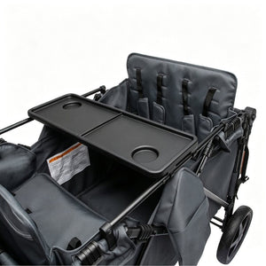English Elm Wogan Four Seat Stroller with Reinforced Frame All Terrain Wheels and Safety Harness Gray W1578P515535