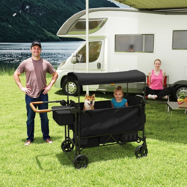 English Elm Wagon Stroller for Two Kids with All-Terrain Wheels Foldable Frame and Sun Canopy W1578P515536