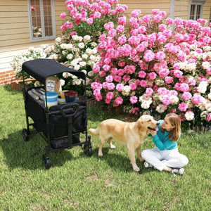 English Elm Wagon Stroller for Two Kids with All-Terrain Wheels Foldable Frame and Sun Canopy W1578P515536