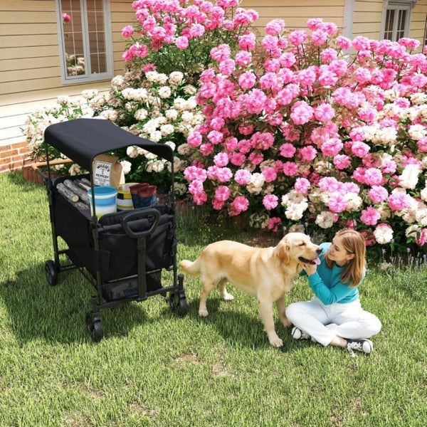 English Elm Wagon Stroller for Two Kids with All-Terrain Wheels Foldable Frame and Sun Canopy W1578P515536