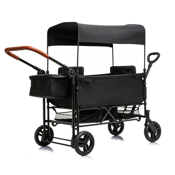 English Elm Wagon Stroller for Two Kids with All-Terrain Wheels Foldable Frame and Sun Canopy W1578P515536