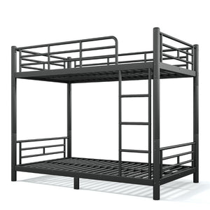 English Elm Twin XL Bunk Bed Heavy Gauge Steel Frame Converts to Two Platform Beds Black W1580P454721