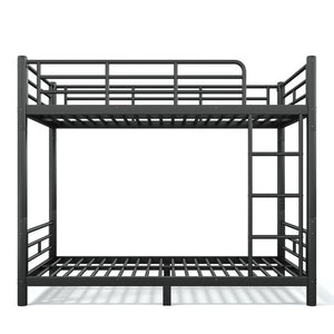 English Elm Twin XL Bunk Bed Heavy Gauge Steel Frame Converts to Two Platform Beds Black W1580P454721