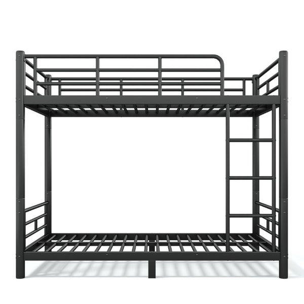 English Elm Twin XL Bunk Bed Heavy Gauge Steel Frame Converts to Two Platform Beds Black W1580P454721