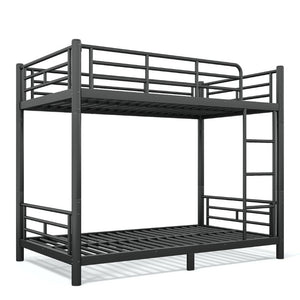 English Elm Twin XL Bunk Bed Heavy Gauge Steel Frame Converts to Two Platform Beds Black W1580P454721