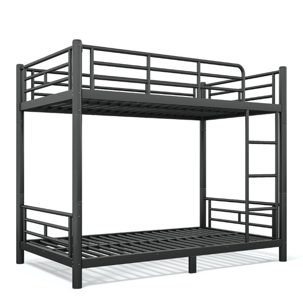 English Elm Twin XL Bunk Bed Heavy Gauge Steel Frame Converts to Two Platform Beds Black W1580P454721