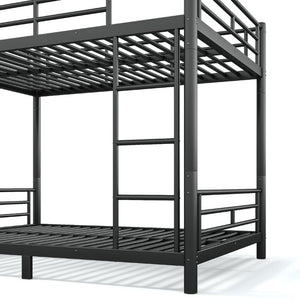 English Elm Full Over Metal Bunk Bed Heavy Gauge Steel Frame Converts to Two Beds W1580P454730