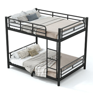 English Elm Full Over Metal Bunk Bed Heavy Gauge Steel Frame Converts to Two Beds W1580P454730