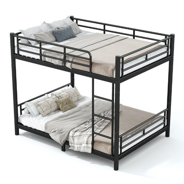 English Elm Full Over Metal Bunk Bed Heavy Gauge Steel Frame Converts to Two Beds W1580P454730