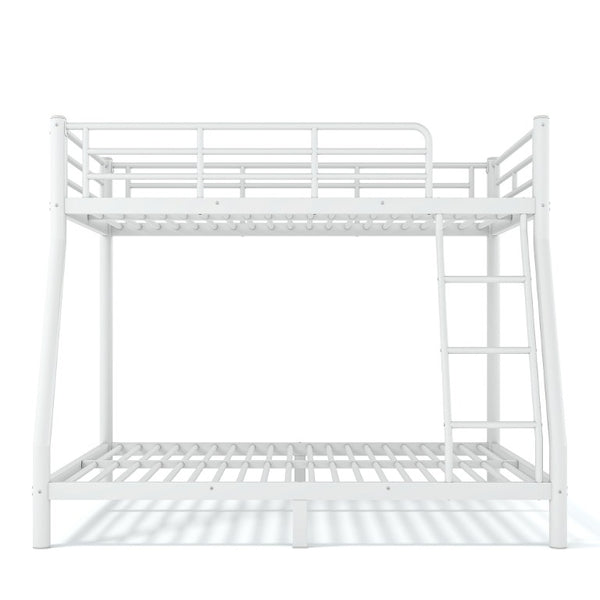 English Elm Twin Over Full Metal Bunk Bed Round Tube Steel Frame Space Saving No Box Spring W1580P454734