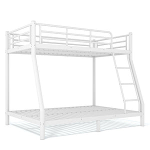English Elm Twin Over Full Metal Bunk Bed Round Tube Steel Frame Space Saving No Box Spring W1580P454734