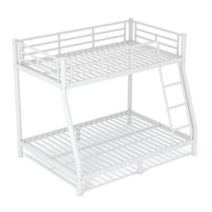 English Elm Twin Over Full Metal Bunk Bed Round Tube Steel Frame Space Saving No Box Spring W1580P454734