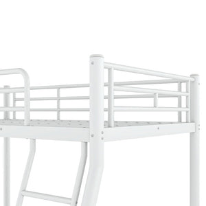 English Elm Twin Over Full Metal Bunk Bed Round Tube Steel Frame Space Saving No Box Spring W1580P454734