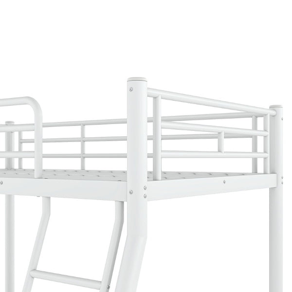 English Elm Twin Over Full Metal Bunk Bed Round Tube Steel Frame Space Saving No Box Spring W1580P454734