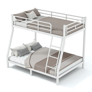 English Elm Twin Over Full Metal Bunk Bed Round Tube Steel Frame Space Saving No Box Spring W1580P454734