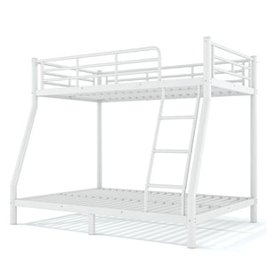 English Elm Twin Over Full Metal Bunk Bed Round Tube Steel Frame Space Saving No Box Spring W1580P454734
