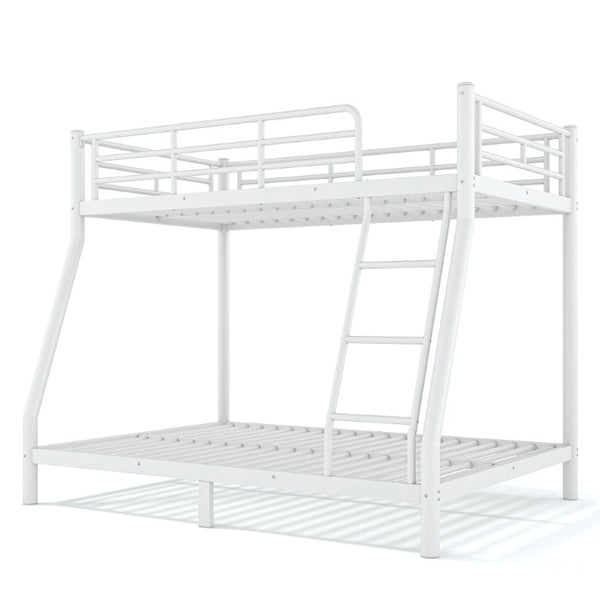 English Elm Twin Over Full Metal Bunk Bed Round Tube Steel Frame Space Saving No Box Spring W1580P454734