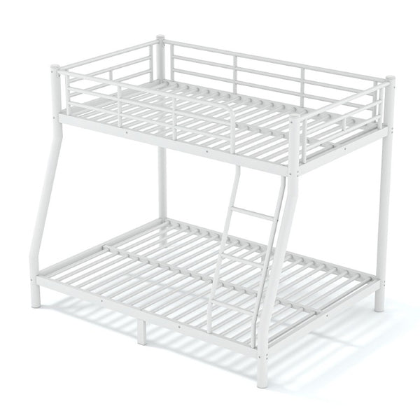 English Elm Twin Over Full Metal Bunk Bed Round Tube Steel Frame Space Saving No Box Spring W1580P454734