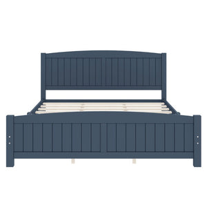 English Elm King Solid Wood Platform Bed Low Profile Pine Frame No Box Spring Needed Bedroom W1580P542617