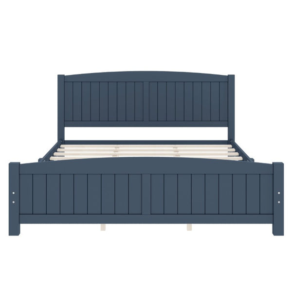 English Elm King Solid Wood Platform Bed Low Profile Pine Frame No Box Spring Needed Bedroom W1580P542617