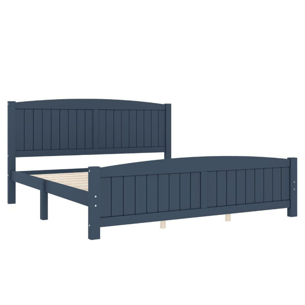 English Elm King Solid Wood Platform Bed Low Profile Pine Frame No Box Spring Needed Bedroom W1580P542617