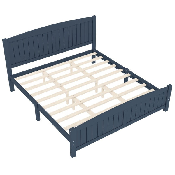 English Elm King Solid Wood Platform Bed Low Profile Pine Frame No Box Spring Needed Bedroom W1580P542617