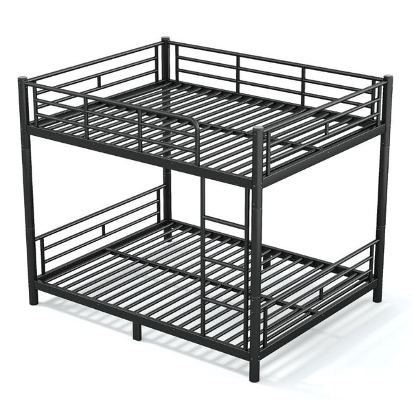English Elm Queen Over Steel Bunk Bed Converts to Two Separate Frames No Box Spring W1580S00607