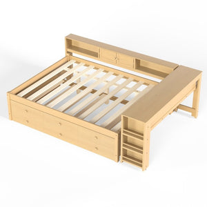 English Elm Bw00438aam-1 Full Daybed with Twin Trundle Desk Hutch and Storage for Kids Rooms W1580S00667