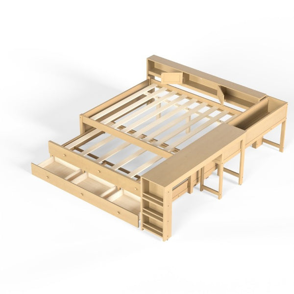 English Elm Bw00438aam-1 Full Daybed with Twin Trundle Desk Hutch and Storage for Kids Rooms W1580S00667