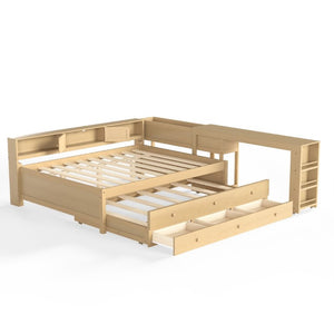 English Elm Bw00438aam-1 Full Daybed with Twin Trundle Desk Hutch and Storage for Kids Rooms W1580S00667