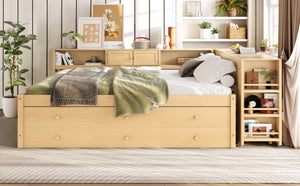 English Elm Bw00438aam-1 Full Daybed with Twin Trundle Desk Hutch and Storage for Kids Rooms W1580S00667