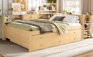English Elm Bw00438aam-1 Full Daybed with Twin Trundle Desk Hutch and Storage for Kids Rooms W1580S00667