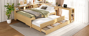 English Elm Bw00438aam-1 Full Daybed with Twin Trundle Desk Hutch and Storage for Kids Rooms W1580S00667