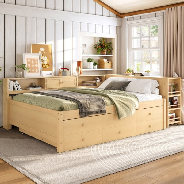 English Elm Bw00438aam-1 Full Daybed with Twin Trundle Desk Hutch and Storage for Kids Rooms W1580S00667