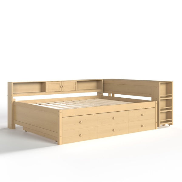 English Elm Bw00438aam-1 Full Daybed with Twin Trundle Desk Hutch and Storage for Kids Rooms W1580S00667