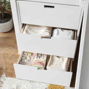 English Elm Twin House Frame Loft Bed Pine Wood with Stair Drawers Pull Out Desk Play Window White W1580S00678