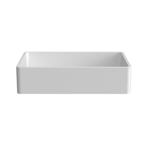 English Elm 19.68 Inch Artisan Concrete Above Counter Vessel Sink Matte Rectangular Bathroom Basin Matte White W1613P563093