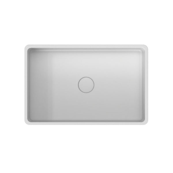 English Elm 19.68 Inch Artisan Concrete Above Counter Vessel Sink Matte Rectangular Bathroom Basin Matte White W1613P563093
