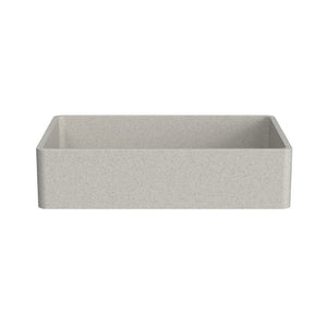 English Elm 19.68 Inch Artisan Concrete Above Counter Vessel Sink Matte Rectangular Bathroom Basin Beige+Grey W1613P563149