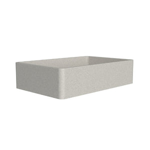 English Elm 19.68 Inch Artisan Concrete Above Counter Vessel Sink Matte Rectangular Bathroom Basin Beige+Grey W1613P563149