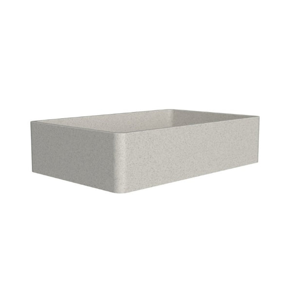 English Elm 19.68 Inch Artisan Concrete Above Counter Vessel Sink Matte Rectangular Bathroom Basin Beige+Grey W1613P563149